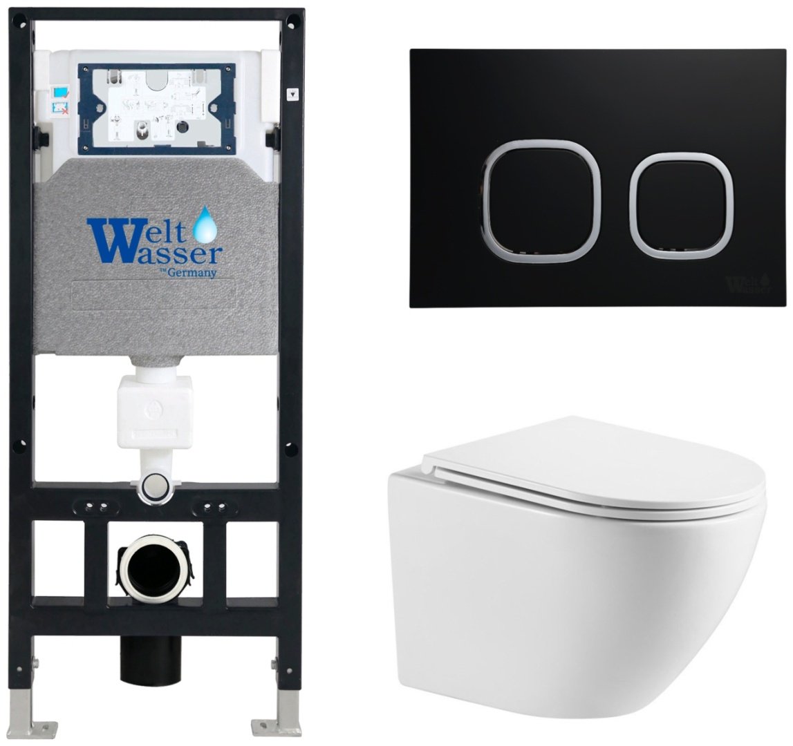 WeltWasser унитаз с инсталляцией MERZBACH 043 GL-WT, санфаянс