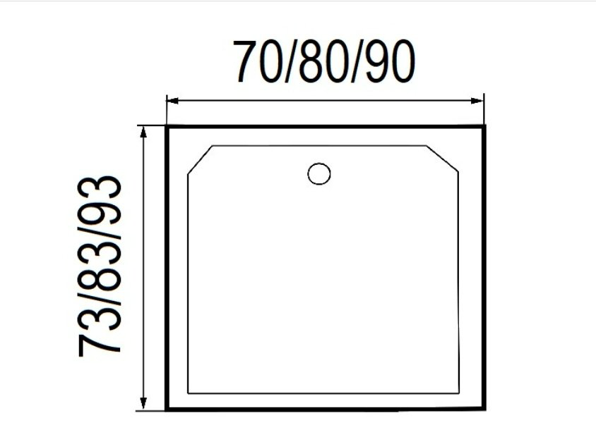 Душевой поддон KABINKA.KZ 70/73 S 73x70 низкий купить,86664