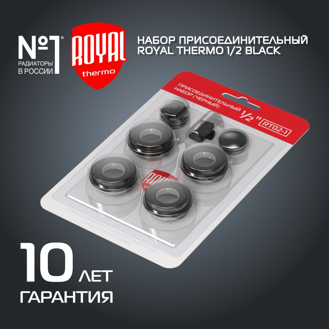 Радиатор Royal Thermo секционный PianoForte 300/Noir Sable биметаллический, кол-во секций: 8 купить,92398