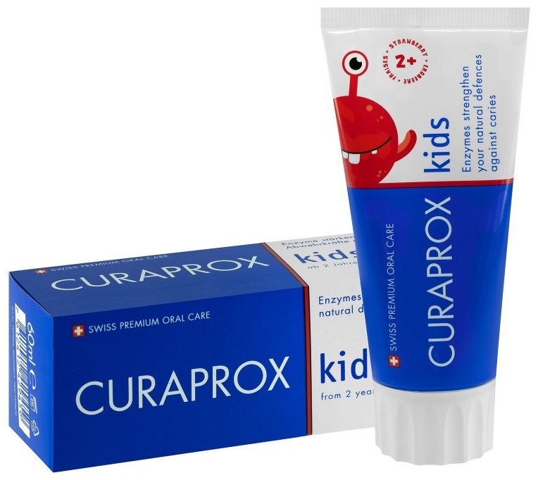 CURAPROX зубная паста Kids Клубничные каракули 2&#43; 60 мл