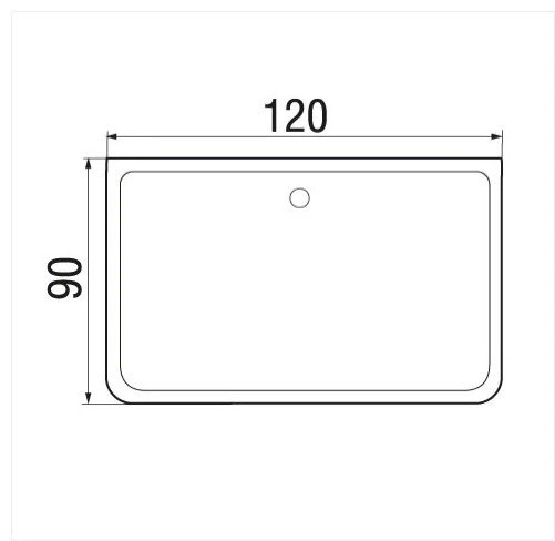 Душевой поддон KABINKA.KZ WEMOR 120/90/24 S 120x90 средний