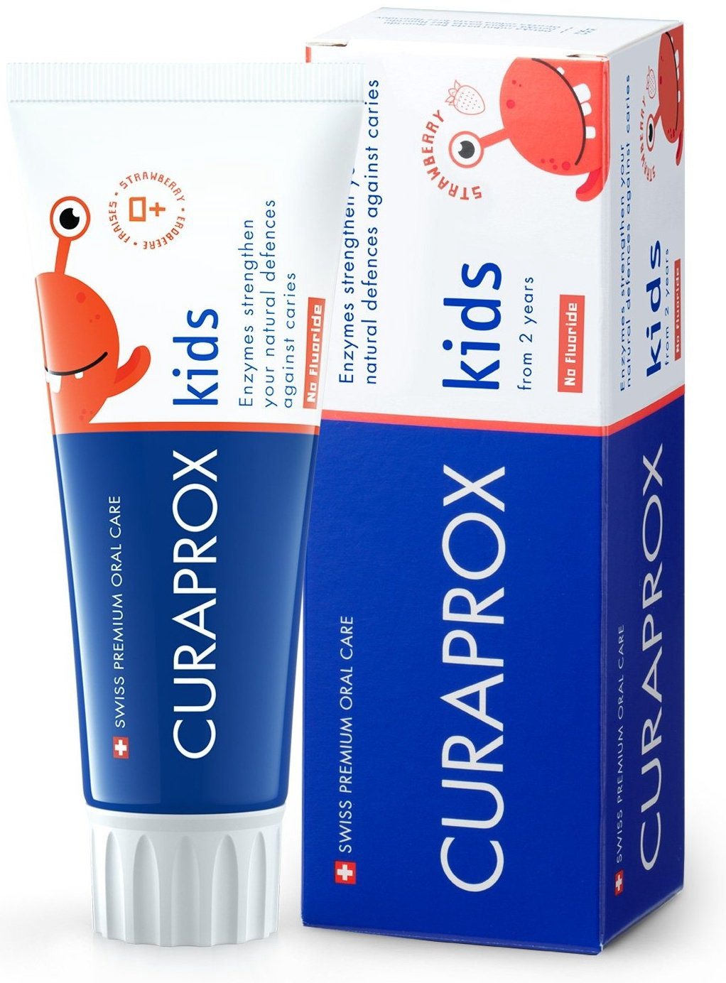 CURAPROX зубная паста Kids Zero Клубничные каракули 0+ 60 мл купить,9399