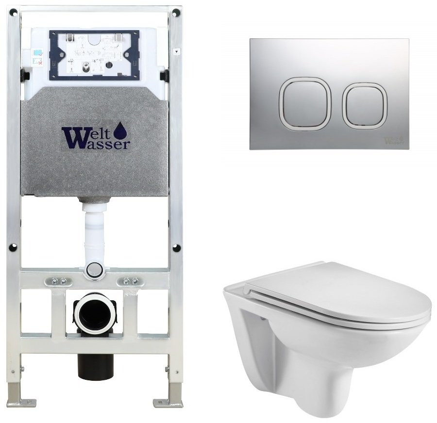Унитаз WeltWasser Baarbach AB506ST2 с инсталляцией белый