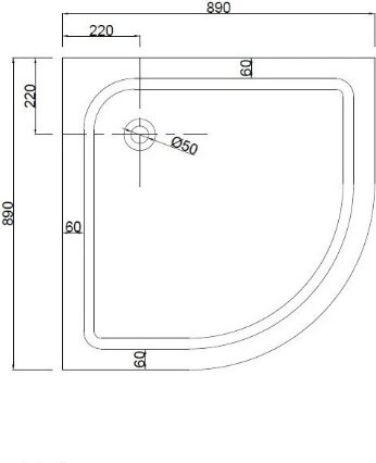 Душевой поддон Niagara Душ. поддон Niagara NG-90-90 RUS (90*90*17) полукруг, для 6606, 6806 90x90 низкий