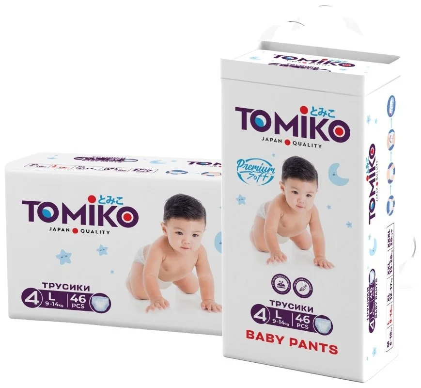 Подгузники-трусики Tomiko L 46шт