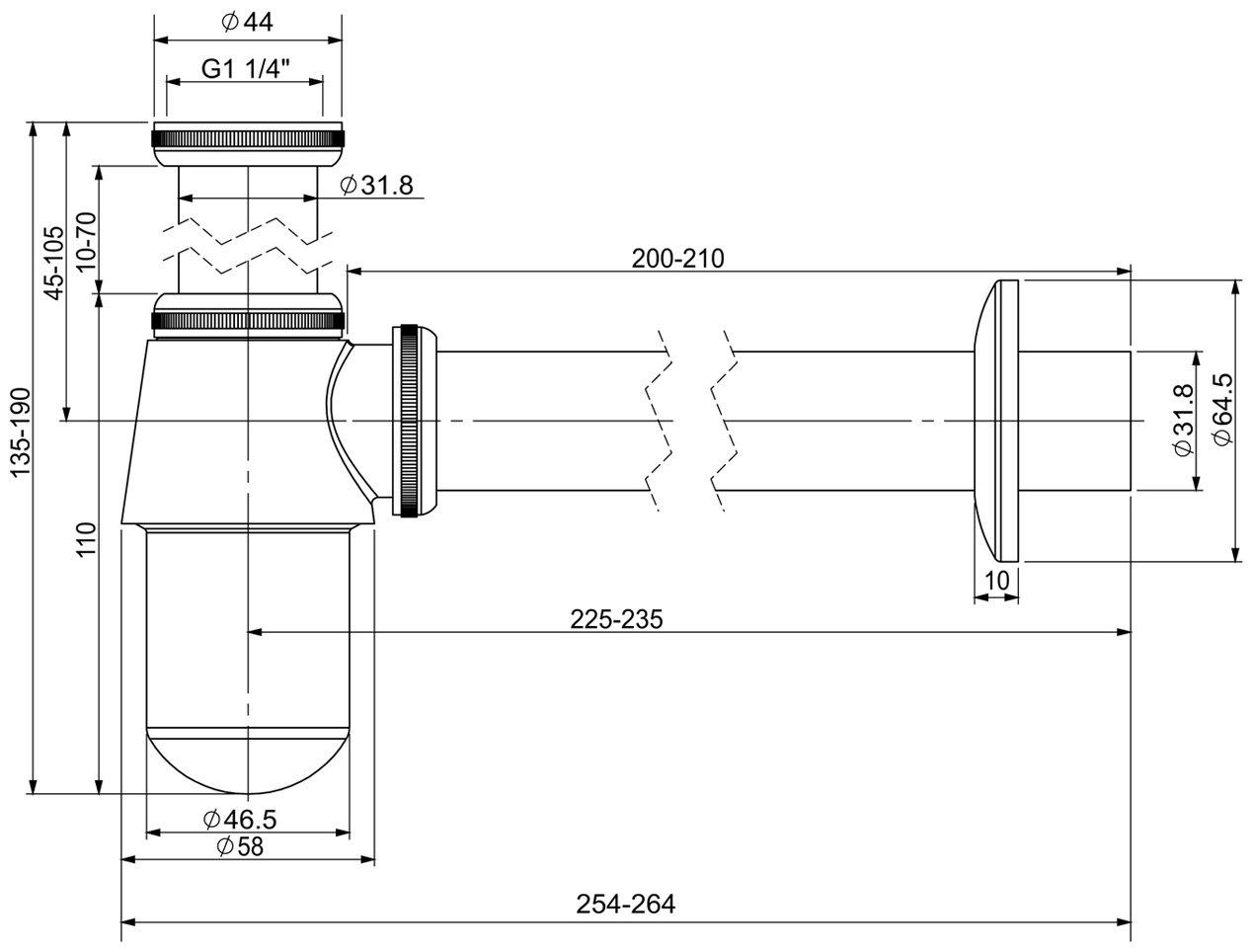 Сифон Wellsee Drainage System 182103000 1 1/4