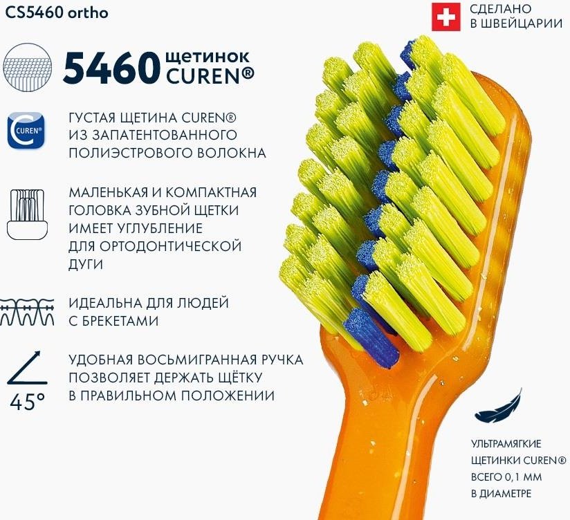 CURAPROX CS 5460 щетка для брекетов мягкая 1 шт купить,0
