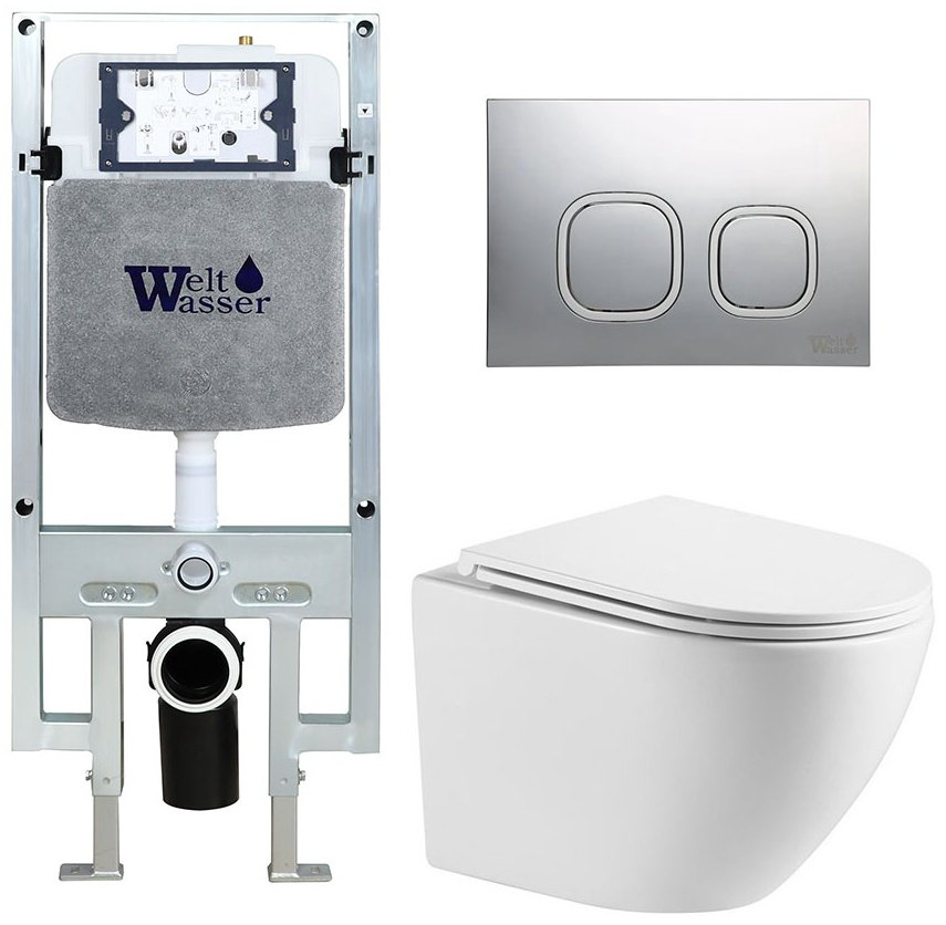 Унитаз WeltWasser Merzbach MERZBACH 043 MT-WT белый купить,NaN