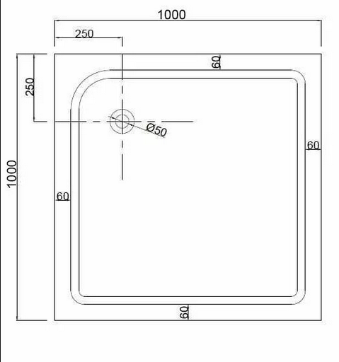 Душевой поддон Niagara NG-100-100Q 100x100 низкий