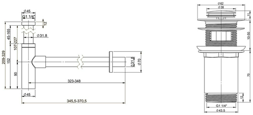 Сифон Wellsee Drainage System 182119001 1 1/4