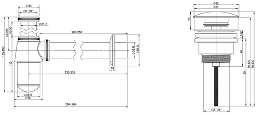 Сифон Wellsee Drainage System 182103003 1 1/4