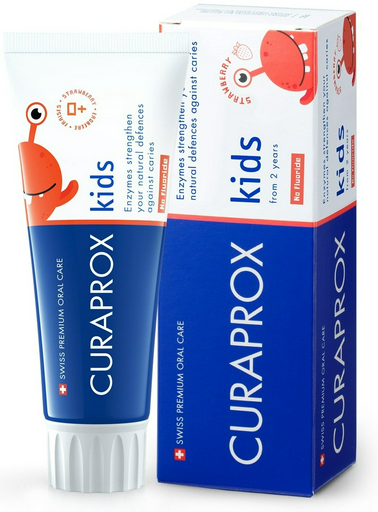 CURAPROX зубная паста Kids Zero Клубничные каракули 0+ 60 мл