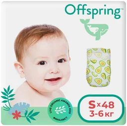 Подгузники Offspring Авокадо S 48шт