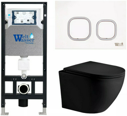 Унитаз WeltWasser Merzbach 043 MT-BL с инсталляцией черный