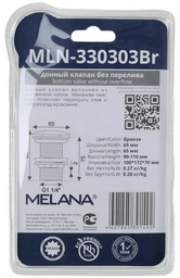 Донный клапан Melana без перелива (бронза) MLN-330303BR в блистере