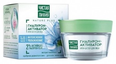 ЧИСТАЯ ЛИНИЯ крем-концентрат Гиалурон-Активатор с экстрактом Василька для лица 45 мл купить,NaN