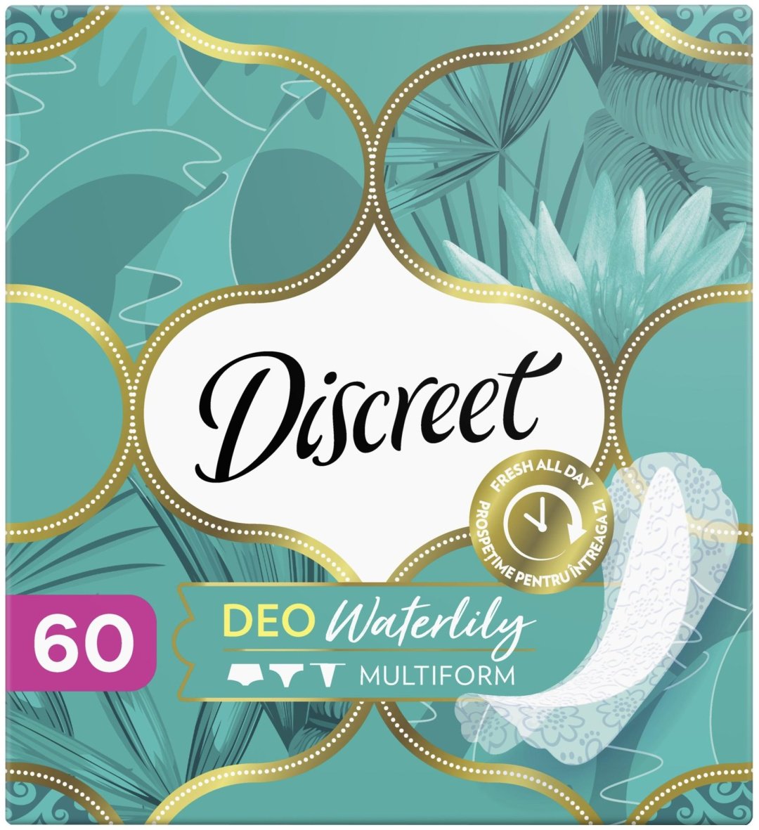 Discreet прокладки ежедневные Deo WaterLily Multiform 60 шт