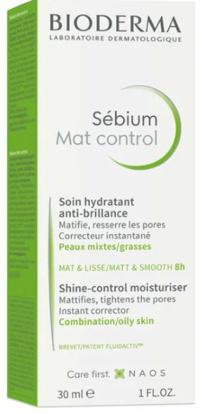 Bioderma крем Sebium Mat Control матирующий для лица 30 мл купить,NaN
