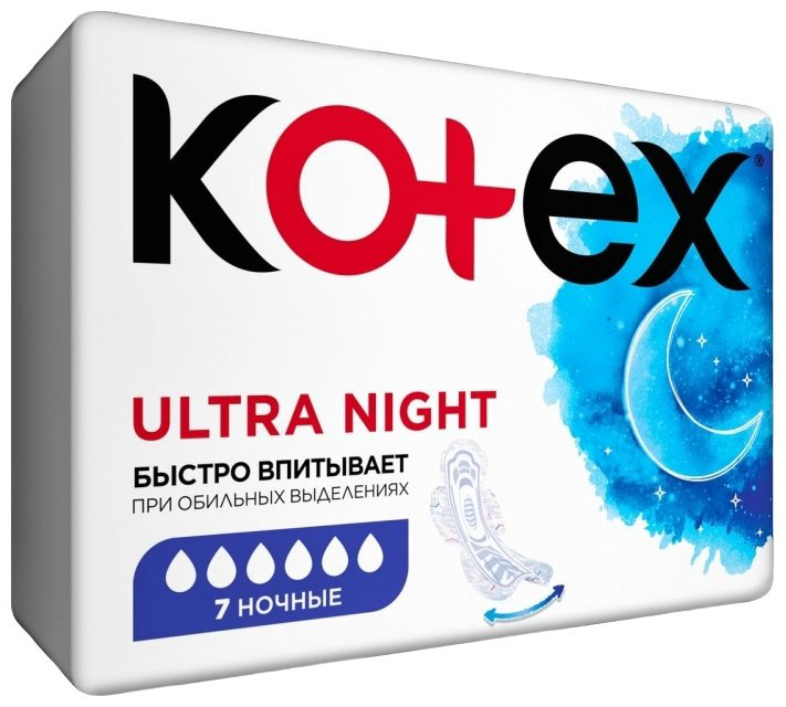 Kotex прокладки Ultra Night 7 шт купить,NaN