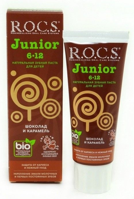 R.O.C.S. зубная паста Junior Шоколад и карамель 6-12 лет 74 г