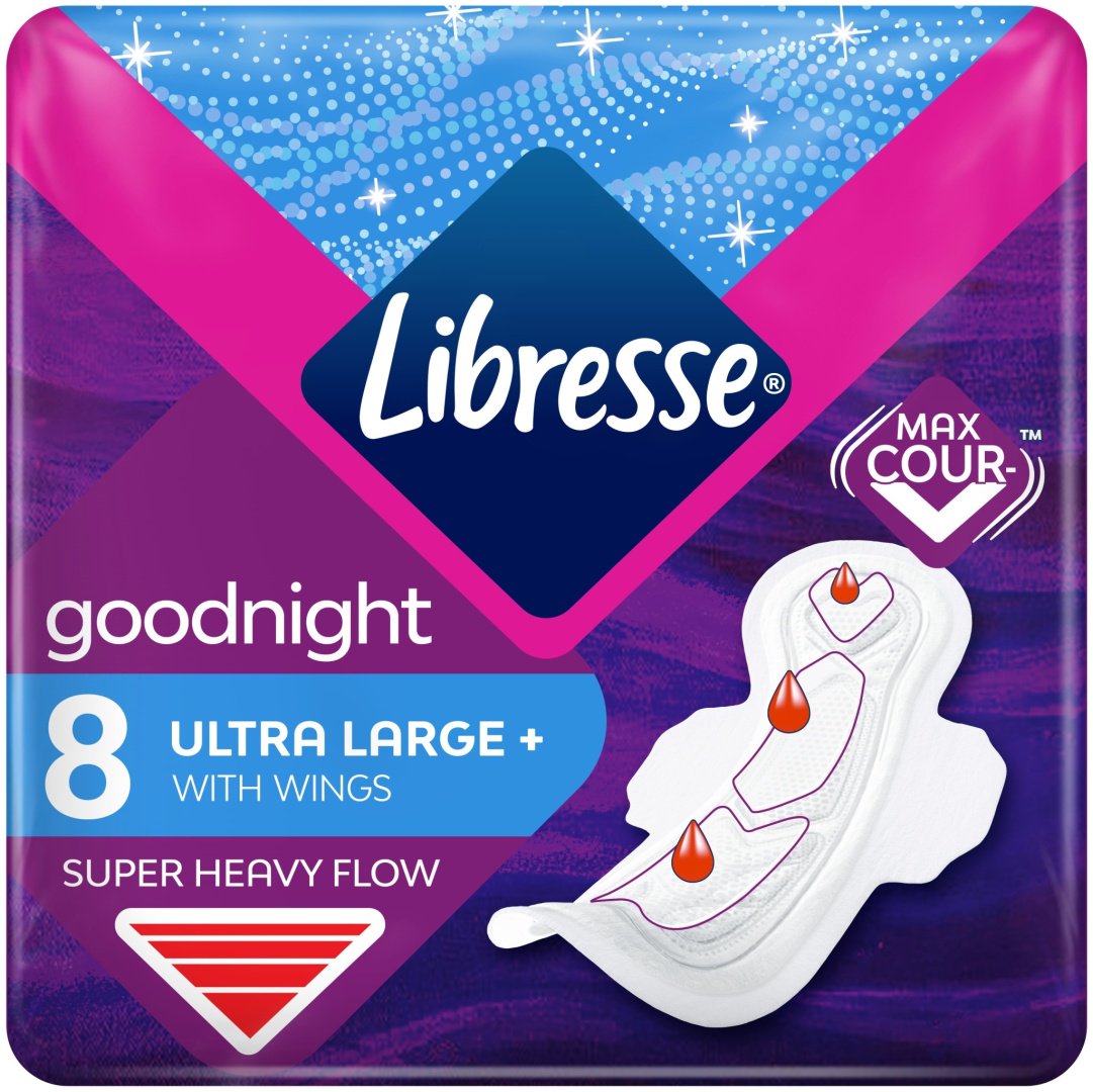 Прокладки Libresse Goodnight large 8шт купить,NaN