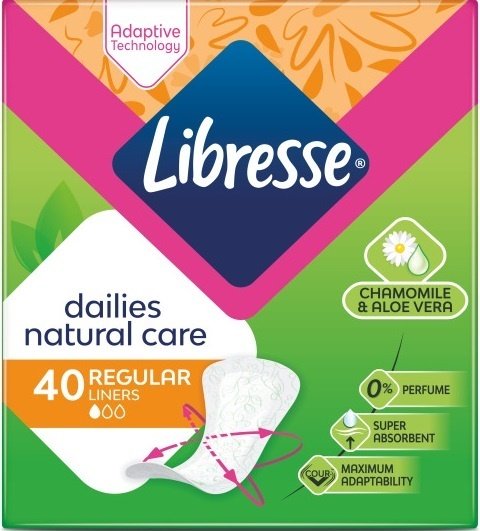 Libresse прокладки ежедневные Natural Care Нормал 40 шт купить,NaN