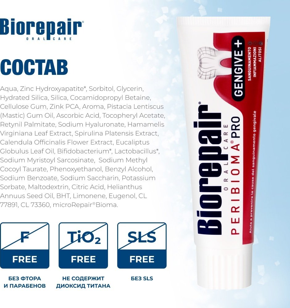 Biorepair зубная паста Peribioma Pro 75 мл