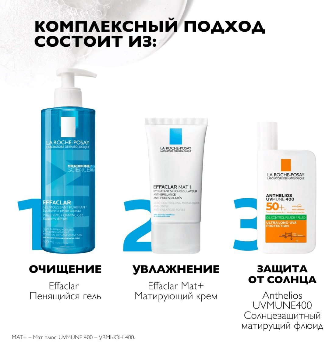 EFFACLAR MAT+ Легкий матирующий увлажняющий крем 40 мл купить,NaN