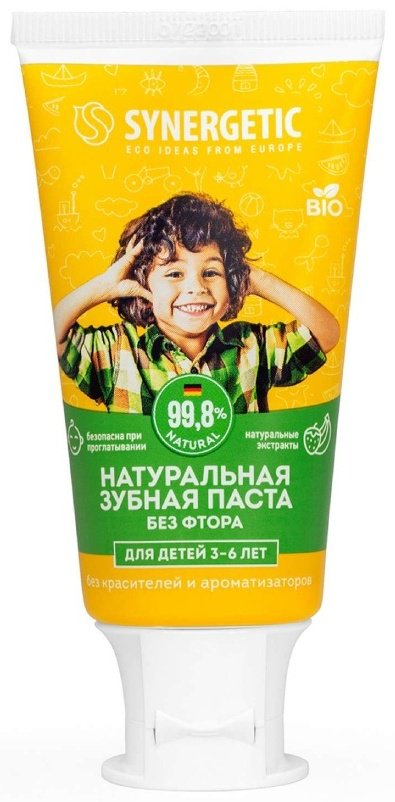 Synergetic зубная паста Клубника и банан от 3 до 6 лет 50 мл