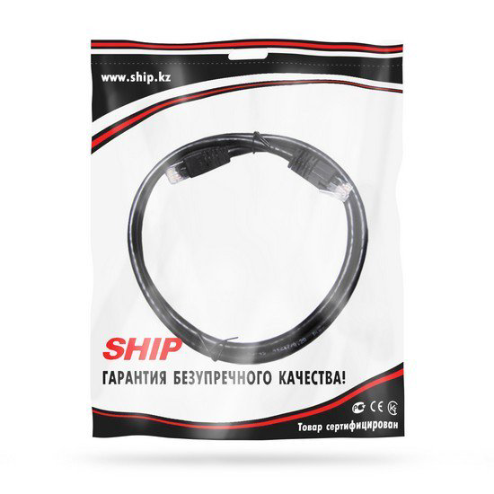 Патч Корд Ship S6025BK0100-P Cat.6 1м чёрный купить,NaN