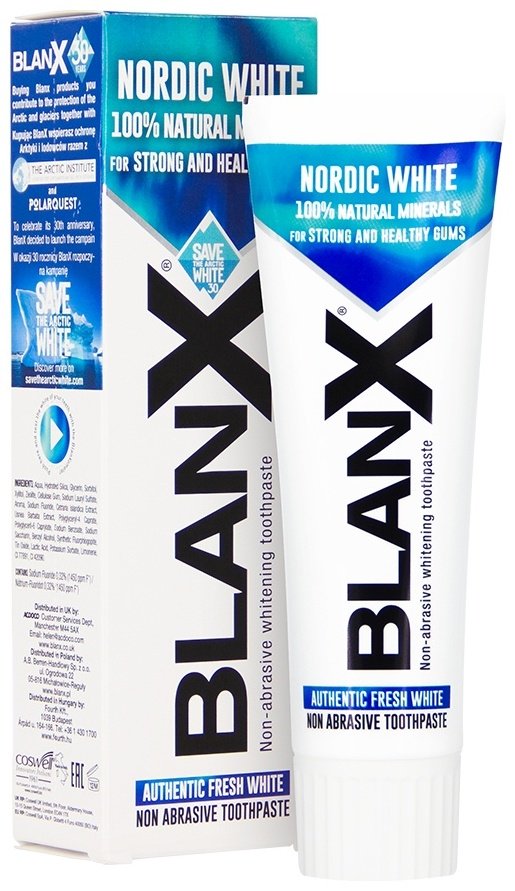 Blanx зубная паста Nordic White 75 мл