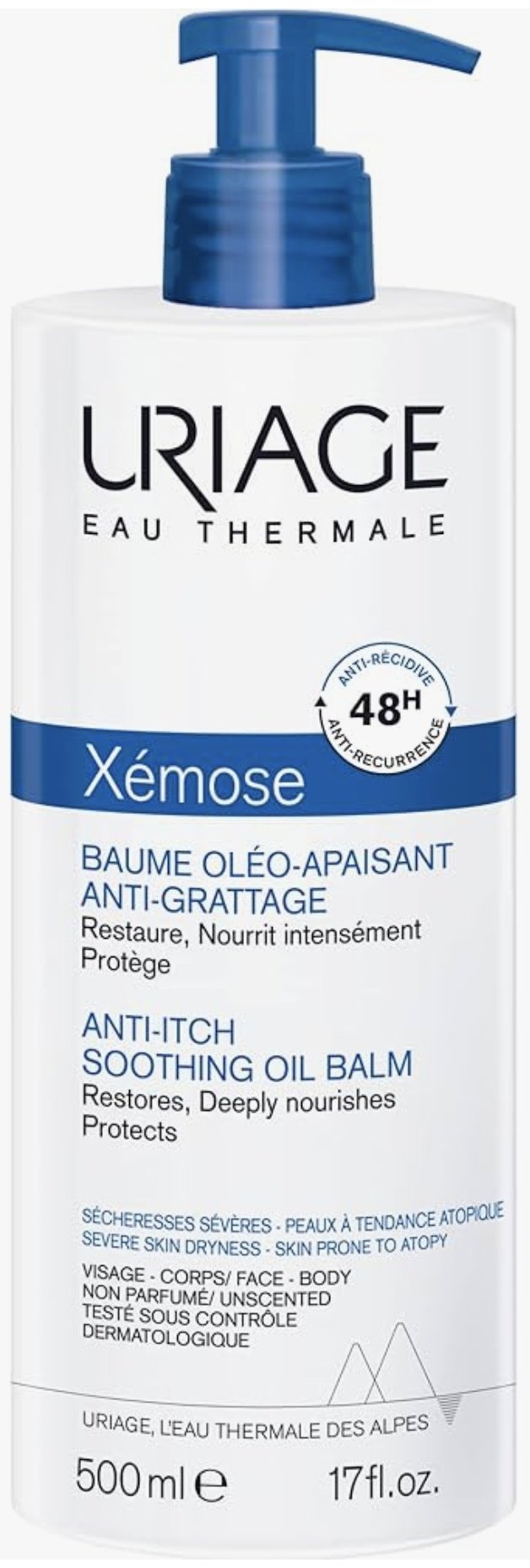URIAGE крем Xemose Anti-Itch Soothing Oil Balm для лица 500 мл купить,NaN