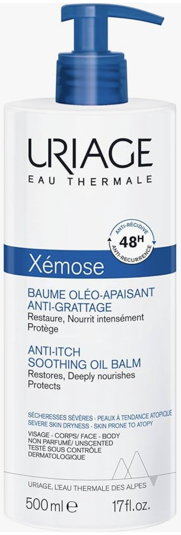 URIAGE крем Xemose Anti-Itch Soothing Oil Balm для лица 500 мл купить,NaN