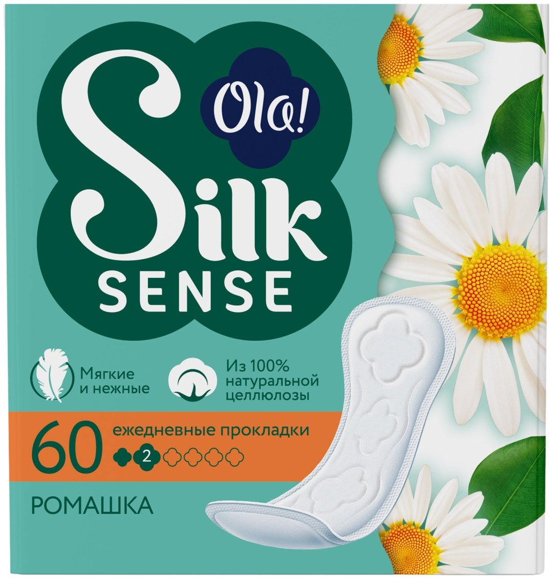 Ola прокладки ежедневные Silk Sense Ромашка 60 шт купить,NaN