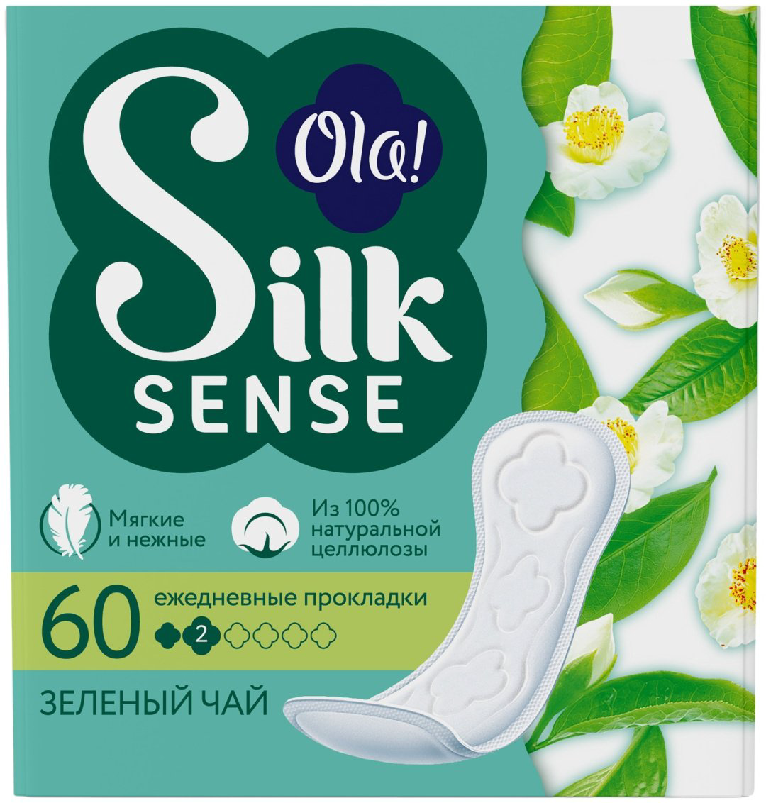 Ola прокладки ежедневные Silk Sense Зеленый Чай 60 шт купить,NaN