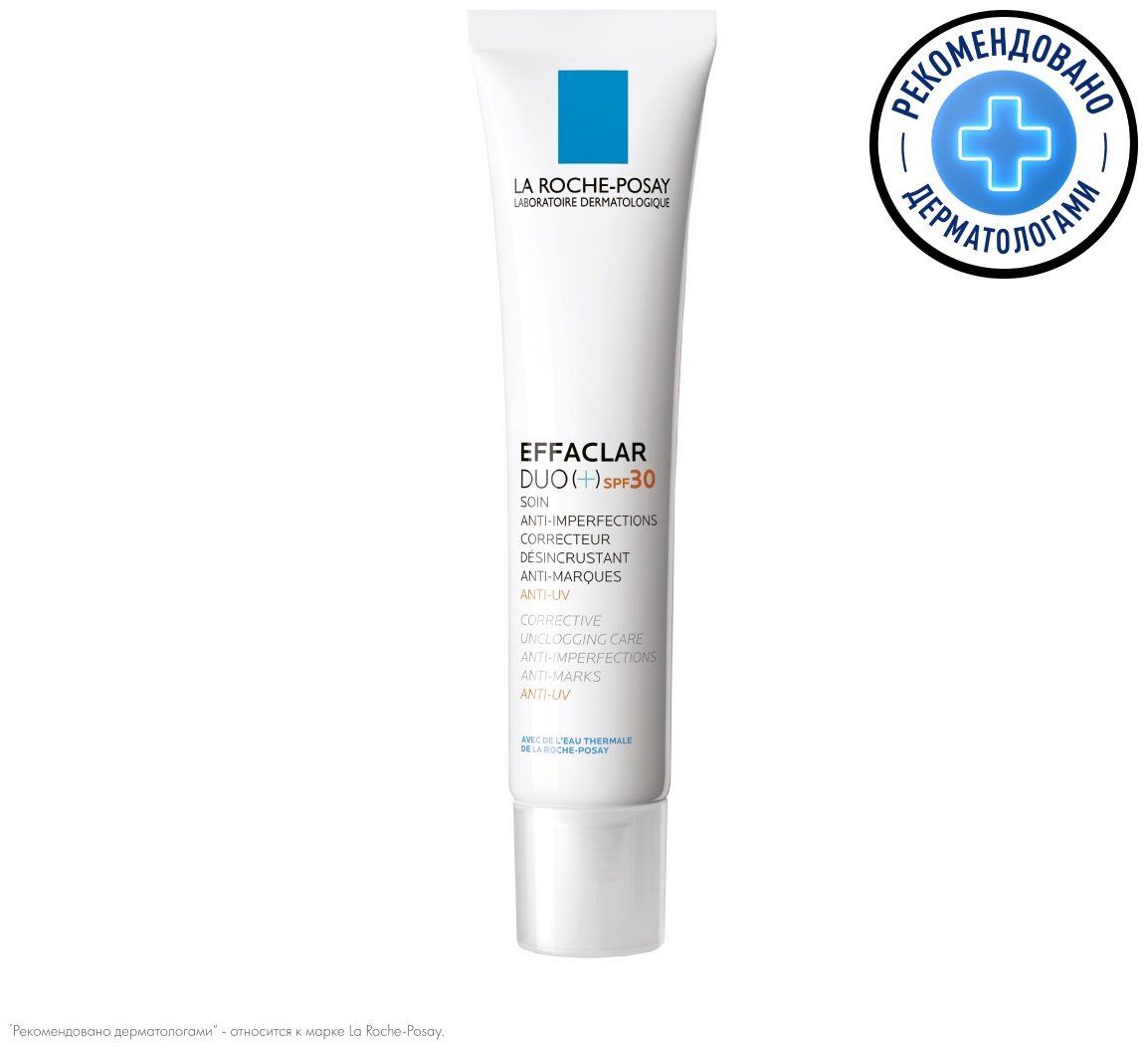 La Roche-Posay EFFACLAR DUO(+) SPF30 Корректирующий крем-гель для проблемной кожи, 40 мл купить,NaN