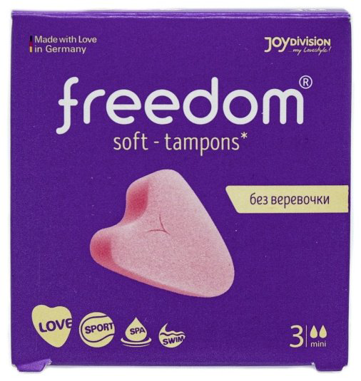 Freedom тампоны Soft mini 3 шт купить,NaN