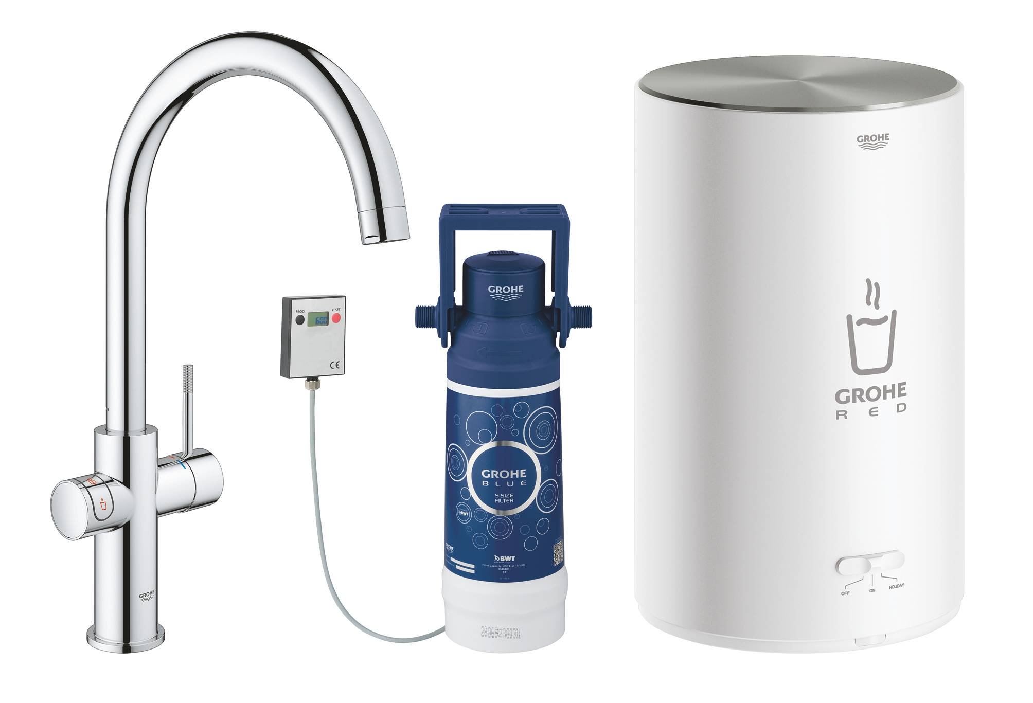 Смеситель для кухонной мойки Grohe Red Duo New с функцией кипячения воды 30083001