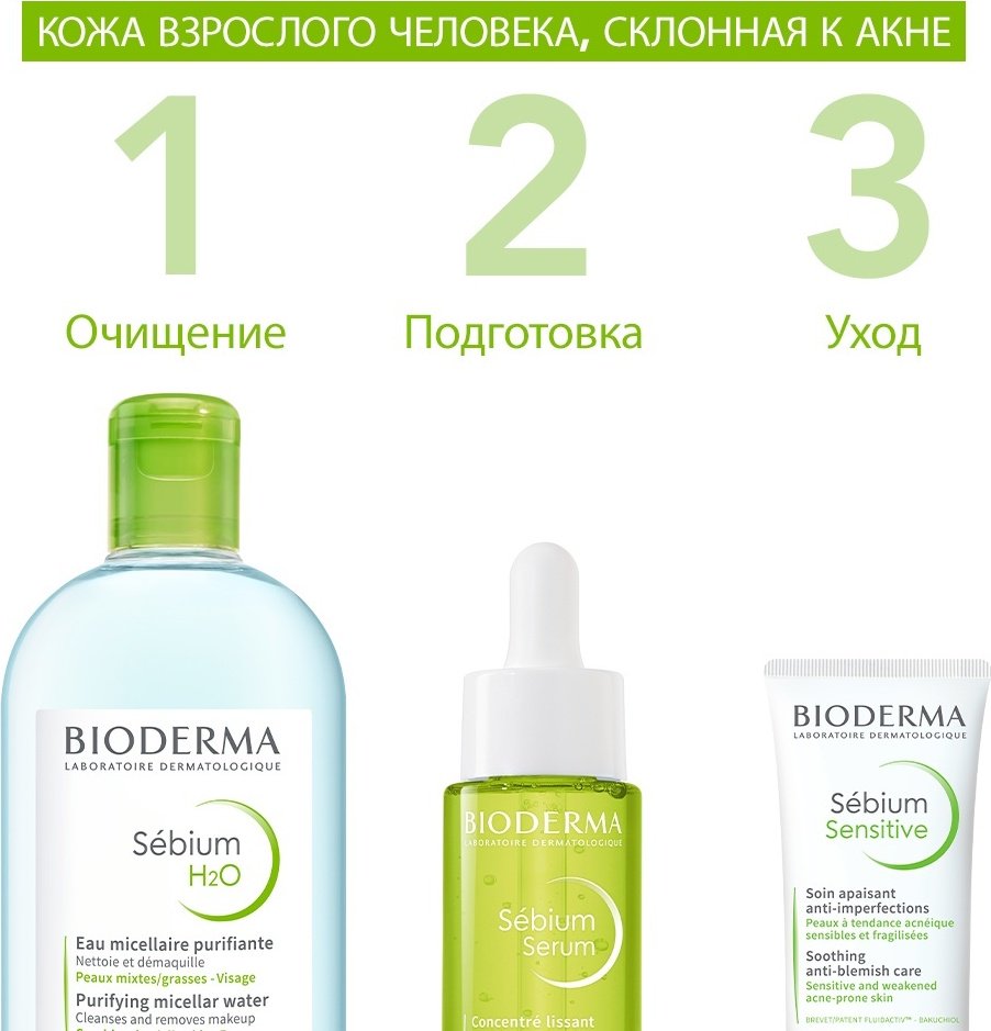 Bioderma сыворотка Sebium для лица 30 мл купить,NaN