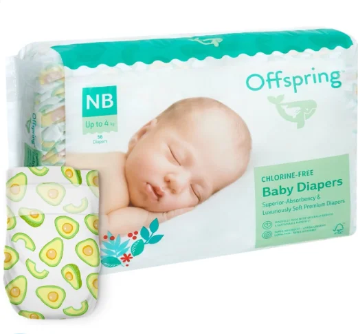 Подгузники Offspring Авокадо NB 56шт