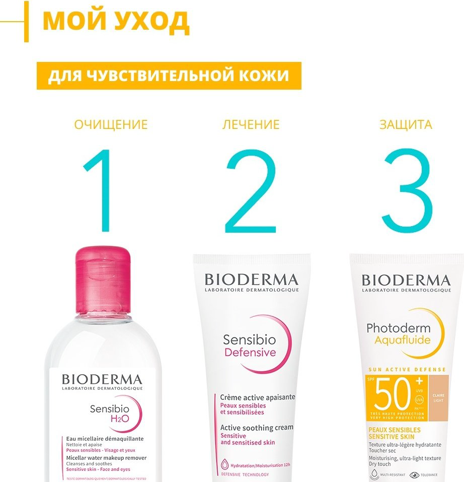 Bioderma флюид Photoderm Aquafluide light SPF50+ для лица, для зоны декольте 40 мл купить,NaN