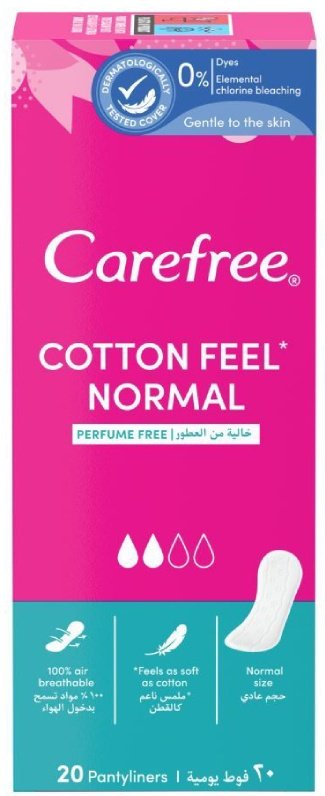 Carefree прокладки ежедневные Cotton Feel Normal Perfume Free 20 шт купить,NaN
