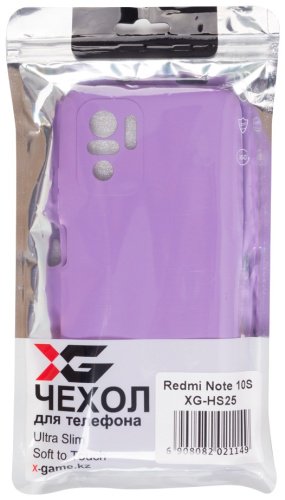 Чехол X-Game XG-HS25 для Redmi Note 10S фиолетовый купить,NaN