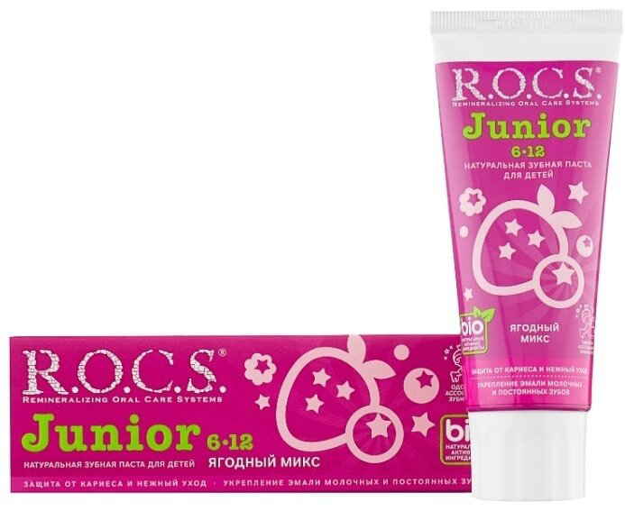 R.O.C.S. зубная паста Junior Ягодный микс 74 г купить,NaN