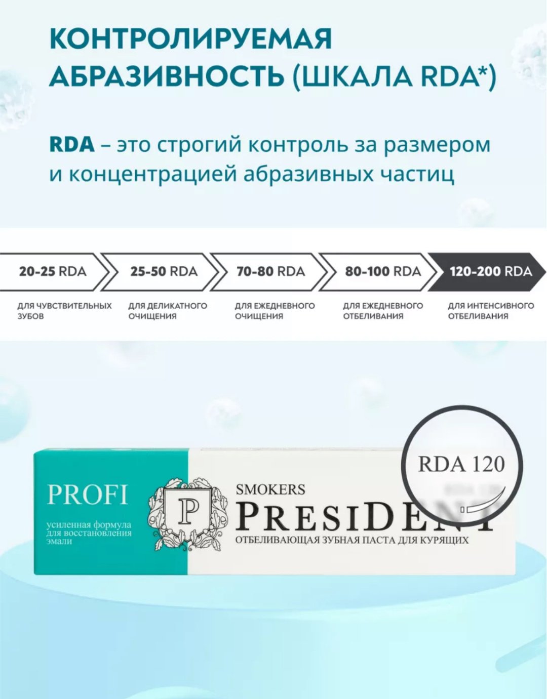 President зубная паста Profi Smokers 50 мл купить,0