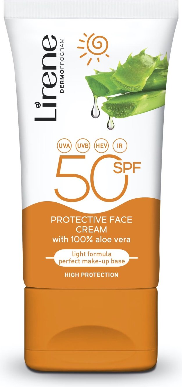 Lirene крем Protective Face Cream with Aloe Vera SPF50 для лица 50 мл - ForteMarket Lirene крем Protective Face Cream with Aloe Vera SPF50 для лица 50 мл купить,NaN