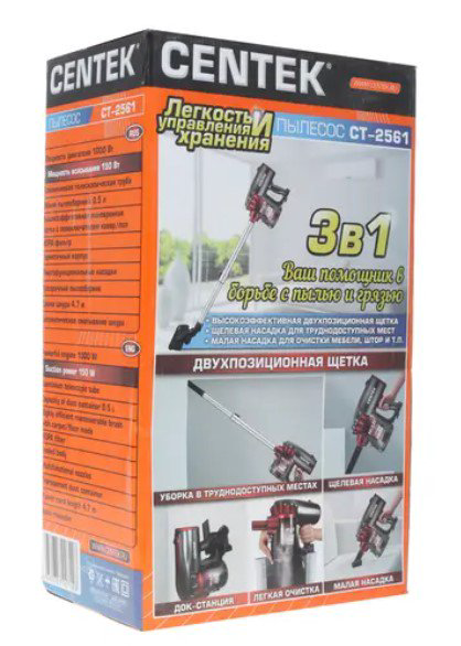 Пылесос Centek CT-2561 черно-красный купить,NaN