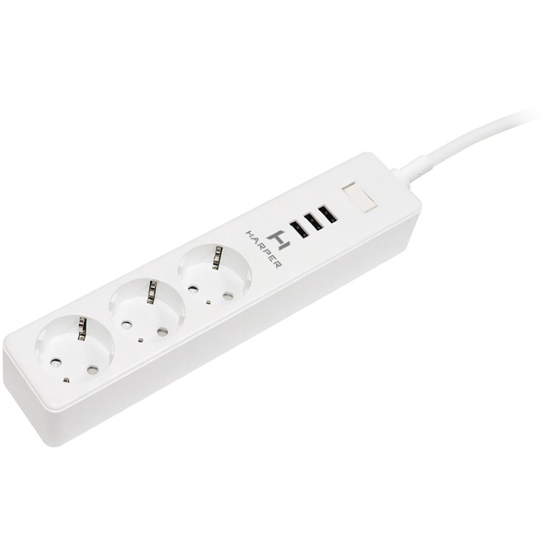Сетевой фильтр Harper UCH-315 1.5м белый