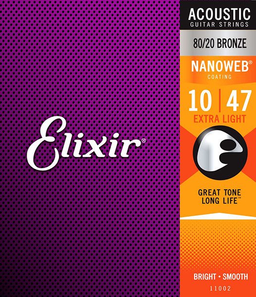 Комплект струн Extra Light Elixir 11002 NANOWEB