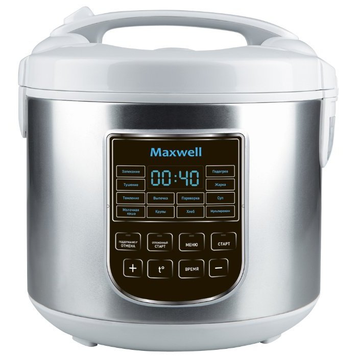 Мультиварка Maxwell MW-3808 ST серебристая купить,NaN